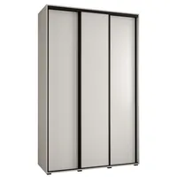 Skriňa s posuvnými dverami Davos 1 150 cm 45 cm hĺbky Biela Čierna