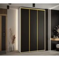 Skriňa s posuvnými dverami Davos 1 150 cm 45 cm hĺbky Biela Čierna