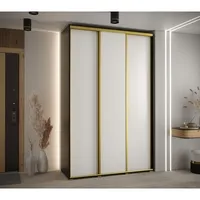 Skriňa s posuvnými dverami Davos 1 150 cm 45 cm hĺbky Biela Čierna