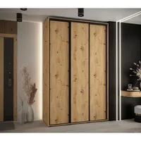 Skriňa s posuvnými dverami Davos 1 150 cm 45 cm hĺbky Svetlohnedé drevo