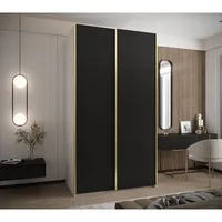 Skriňa s posuvnými dverami Lux 1 130 Biela Čierna