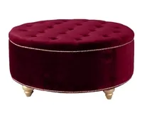 Taburet Baroque 90 Červený