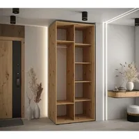 Skriňa Cannes 4 100 hĺbka 60 cm Svetlohnedé drevo