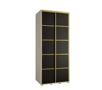 Skriňa Cannes 4 100 hĺbka 60 cm Biela Čierna