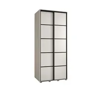 Skriňa Cannes 4 100 hĺbka 60 cm Biela Čierna