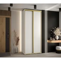 Skriňa s posuvnými dverami Davos 1 110 cm 45 cm hĺbky Biela