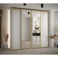 Skriňa s posuvnými dverami so zrkadlom vysoká Davos 3 250 hĺbka 45 cm Biela