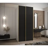 Skriňa s posuvnými dverami Lux 1 110 Biela Čierna