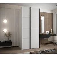 Skriňa s posuvnými dverami Lux 1 110 Biela Čierna