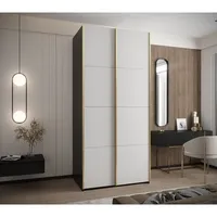 Skriňa s posuvnými dverami Lux 1 110 Biela Čierna