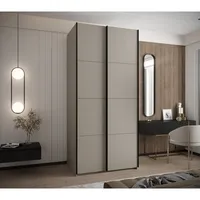 Skriňa s posuvnými dverami Lux 1 110 Sivá Čierna