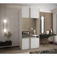 Skriňa s posuvnými dverami so zrkadlom Lux 4 120 Biela