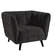 Kreslo Castello Velvet 1 Čierna