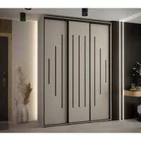 Posuvná skriňa vysoká Dakota 12 180 hĺbka 60 cm výška 235,2 cm Sivá