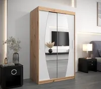 Posuvná skriňa Elypse 120 cm Svetlohnedé drevo Biela