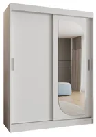 Skriňa s posuvnými dverami so zrkadlom Lucy 150 cm Biela