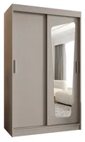 Skriňa s posuvnými dverami so zrkadlom Moka 120 cm Sivá