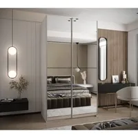 Skriňa s posuvnými dverami Lux 2 140 Biela Čierna