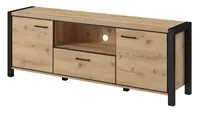 TV stolík Aktiv Svetlohnedé drevo Čierna