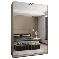 Skriňa s posuvnými dverami Lux 2 180 Sivá Žltá