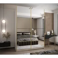 Skriňa s posuvnými dverami Lux 2 180 Biela Čierna