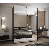 Skriňa s posuvnými dverami Lux 2 180 Čierna