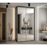 Skriňa s posuvnými dverami Davos 2 130 cm 60 cm hĺbky Čierna