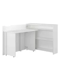 Ľavý písací stôl Work Concept Biela