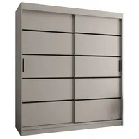 Skriňa Rubino V1 180 cm Sivá