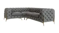 Rohová pohovka Chesterfield Chelsea Bis Šedý