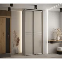 Skriňa s posuvnými dverami Dakota 10 100 cm 45 cm hĺbky Sivá