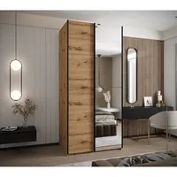 Skriňa s posuvnými dverami so zrkadlom Lux 3 110 Svetlohnedé drevo