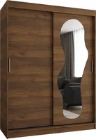 Šatní skříň s posuvnými dveřmi Ultra 150 cm Dřevo tmavě hnědé