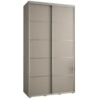 Skriňa s posuvnými dverami Dakota 4 130 cm 45 cm hĺbky Sivá