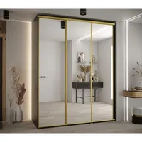 Skriňa s posuvnými dverami Davos 2 200 cm 60 cm hĺbky Čierna