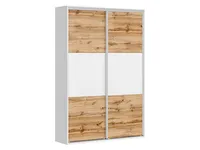 Skriňa Flex 150 cm Svetlohnedé drevo Biela