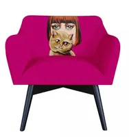 Kreslo POP-ART Dáma s mačkou