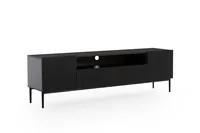 TV stolík Nicole 200 cm s výklenkom Čierna