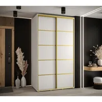 Posuvná skriňa Davos 4 140 cm 60 cm hĺbky Biela