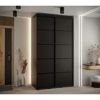 Posuvná skriňa Davos 4 140 cm 60 cm hĺbky Čierna