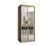 Posuvná skriňa Davos 2 100 cm 60 cm hĺbky Čierna