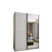 Skriňa s posuvnými dverami so zrkadlom Lux 3 170 Biela Čierna