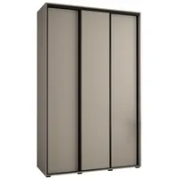 Skriňa s posuvnými dverami Dakota 1 160 cm 60 cm hĺbky Sivá Čierna