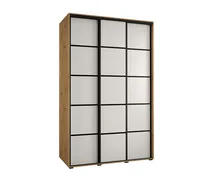 Skriňa Cannes 4 160 hĺbka 60 cm Svetlohnedé drevo Biela