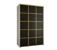 Skriňa Cannes 4 160 hĺbka 60 cm Biela Čierna