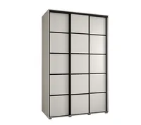 Skriňa Cannes 4 160 hĺbka 60 cm Biela Čierna