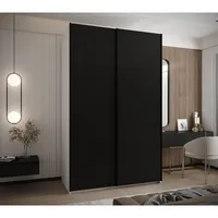 Skriňa s posuvnými dverami Lux 1 150 Biela Čierna