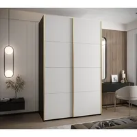 Skriňa s posuvnými dverami Lux 1 150 Biela Čierna