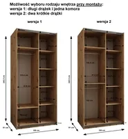 Skriňa s posuvnými dverami Lux 2 100 Biela