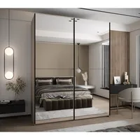 Skriňa s posuvnými dverami Lux 2 190 Sivá Čierna